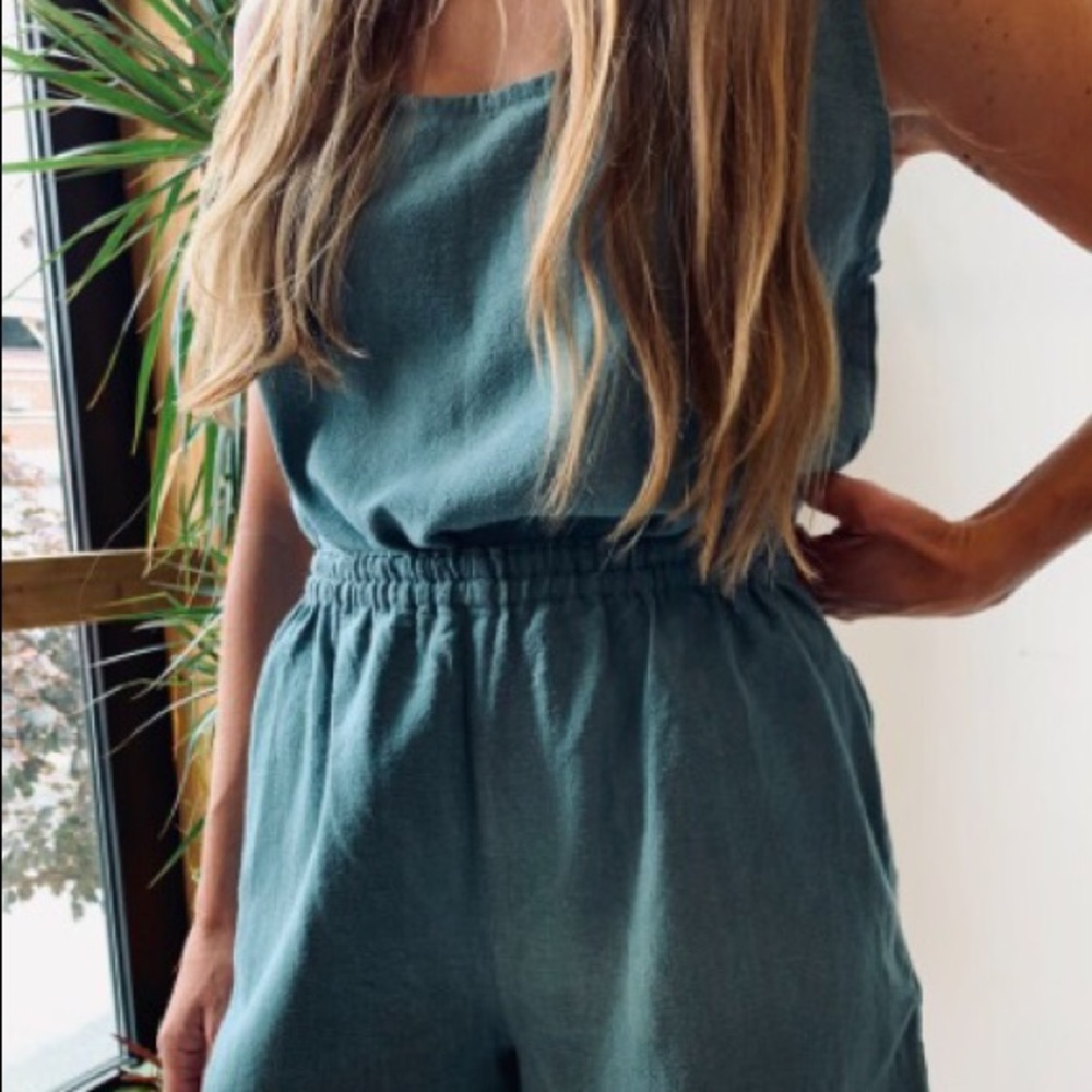PO-EM Tank Top in Seafoam